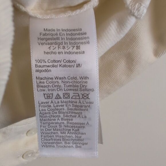 J. Crew Cream Corduroy Long Sleeve Button Front Shirt Top Size XXL - Picture 7 of 10